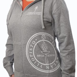 Huppari vetoketjulla / Hoodie with a zip (slim fit, grey) (PR9015)